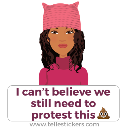 Telle Women's March stickers E messages sticker-1