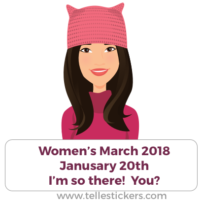 Telle Women's March stickers D messages sticker-6