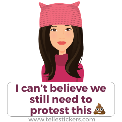 Telle Women's March stickers D messages sticker-1