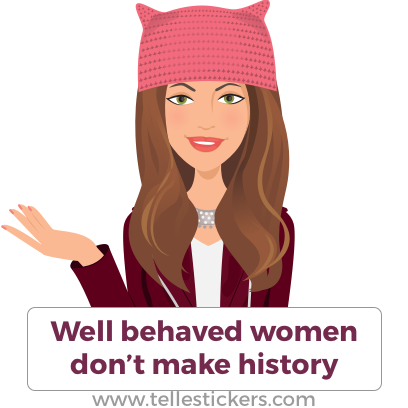 Telle Women's March stickers K messages sticker-0