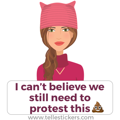 Telle Women's March stickers K messages sticker-1