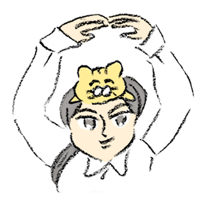 새끼 고양이가 그녀의 머리에 앉는다. messages sticker-1