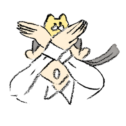새끼 고양이가 그녀의 머리에 앉는다. messages sticker-2