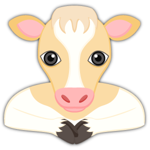 Blonde White Cow messages sticker-0