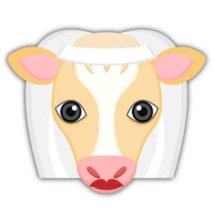 Blonde White Cow messages sticker-1