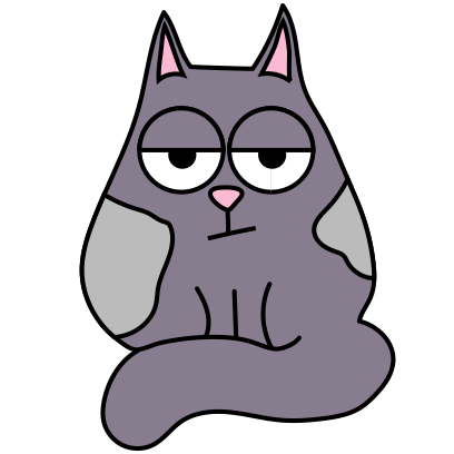 Fat cat Smoky - stickers with cats for iMessage. messages sticker-1