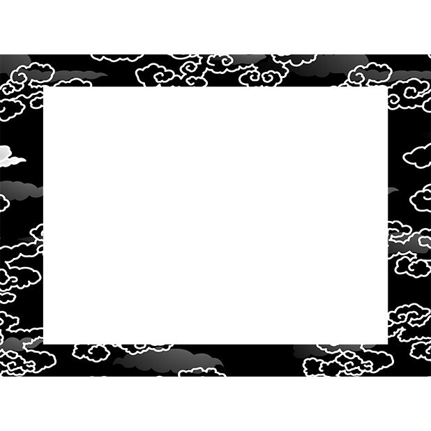 Japanese pattern frame sticker messages sticker-7