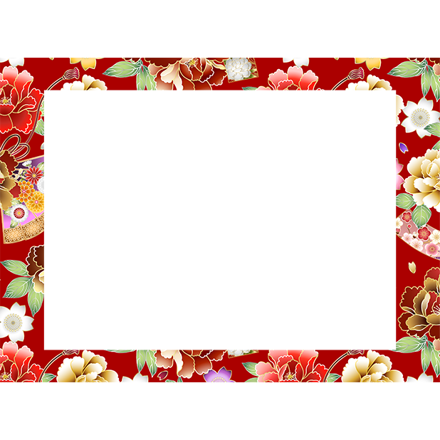 Japanese pattern frame sticker messages sticker-8