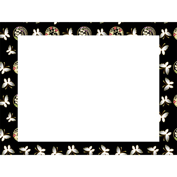 Japanese pattern frame sticker messages sticker-4