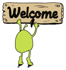Funny Aliens Stickers messages sticker-0