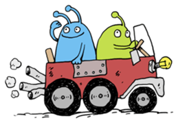 Funny Aliens Stickers messages sticker-10