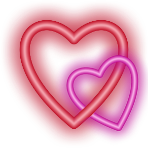 Hearts Plus Animated Neon messages sticker-8