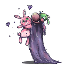Funny Monster Stickers messages sticker-0