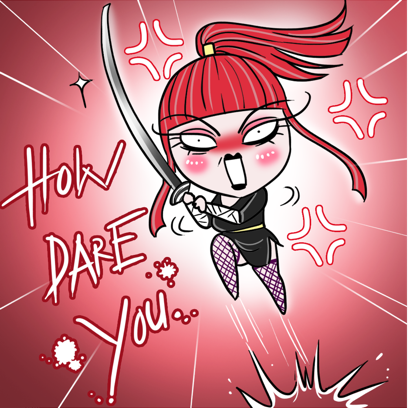 Aiko the Love Ninja stickers messages sticker-2