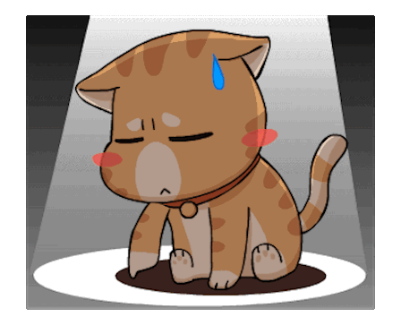 Brown Cat Animated messages sticker-1