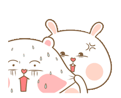 Bear and Rabbit Love Animated messages sticker-11