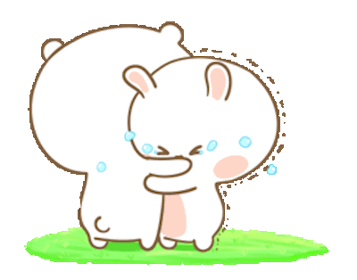 Bear and Rabbit Love Animated messages sticker-6