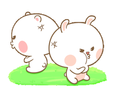 Bear and Rabbit Love Animated messages sticker-10