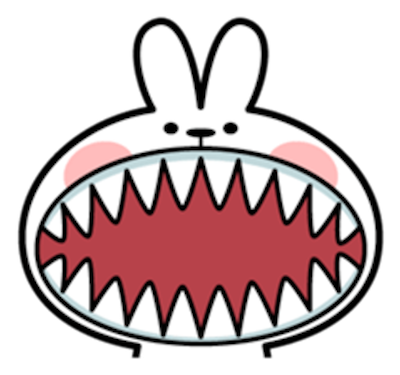 Cool Rabbit Face messages sticker-10