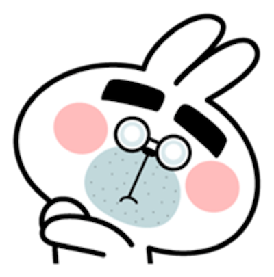 Cool Rabbit Face messages sticker-8