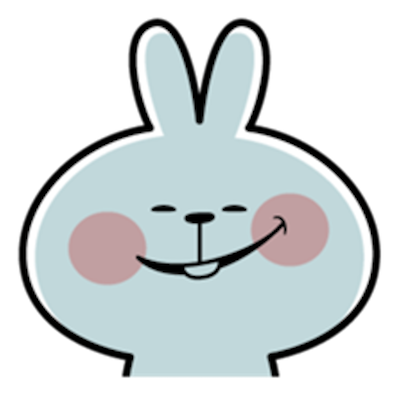Cool Rabbit Face messages sticker-3
