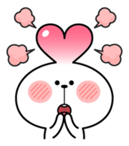 Cool Rabbit Love messages sticker-2