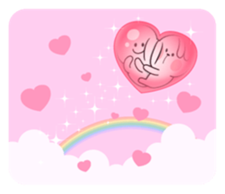 Cool Rabbit Love messages sticker-1
