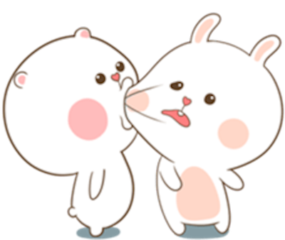 Bear and Rabbit Love messages sticker-2