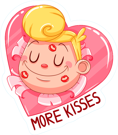Funny Kids Love Emoji messages sticker-6