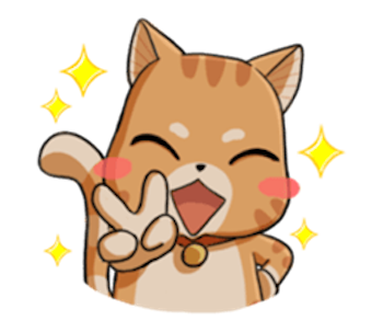 Brown Cat Funny messages sticker-8