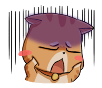 Brown Cat Funny messages sticker-3