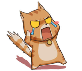 Brown Cat Funny messages sticker-2