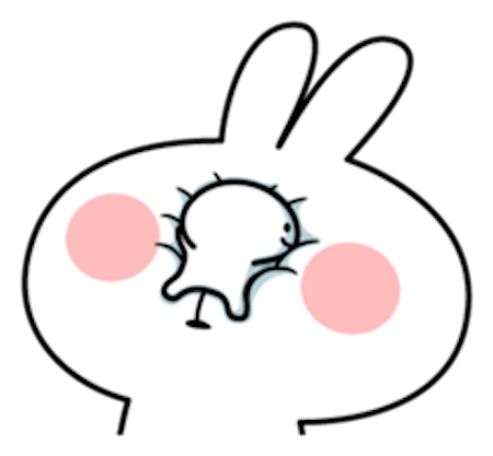 Cool Rabbit and Tiny Smiles messages sticker-7