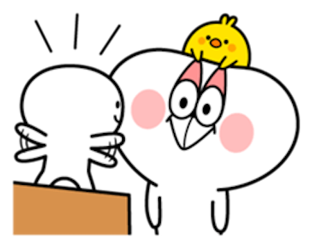 Cool Rabbit and Tiny Smiles messages sticker-3