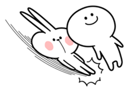 Cool Rabbit and Friends messages sticker-1