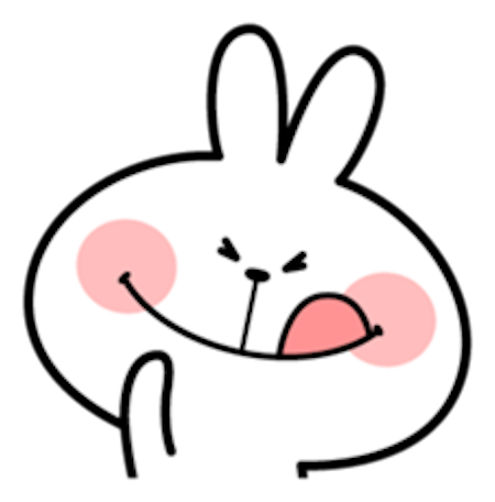 Cool Rabbit Facial Emoji messages sticker-0