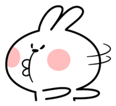 Cool Rabbit Facial Emoji messages sticker-11