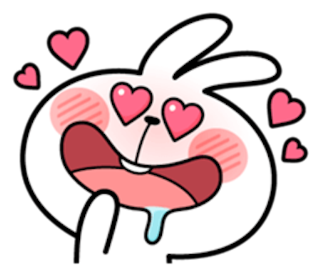 Cool Rabbit Facial Emoji messages sticker-6