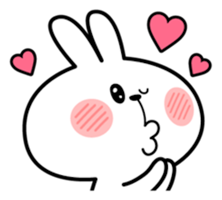 Cool Rabbit Facial Emoji messages sticker-1