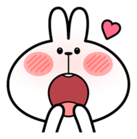 Cool Rabbit Facial Emoji messages sticker-10