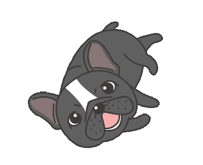 Funny Black Bulldog Animated messages sticker-2