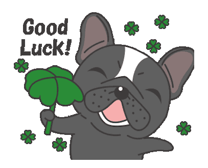 Funny Black Bulldog Animated messages sticker-5