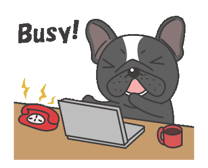 Funny Black Bulldog Animated messages sticker-11