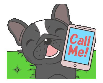 Funny Black Bulldog Animated messages sticker-6
