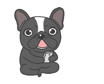 Funny Black Bulldog Animated messages sticker-4