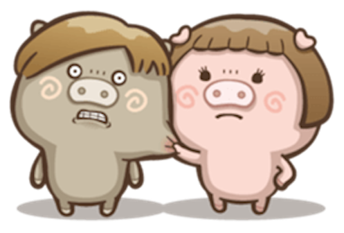 Little Pig Couple messages sticker-7