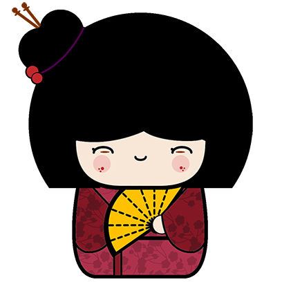 Kokeshi Animated Japanese Dolls messages sticker-9