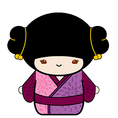 Kokeshi Animated Japanese Dolls messages sticker-4