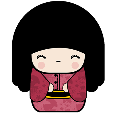 Kokeshi Animated Japanese Dolls messages sticker-0
