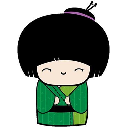 Kokeshi Animated Japanese Dolls messages sticker-10